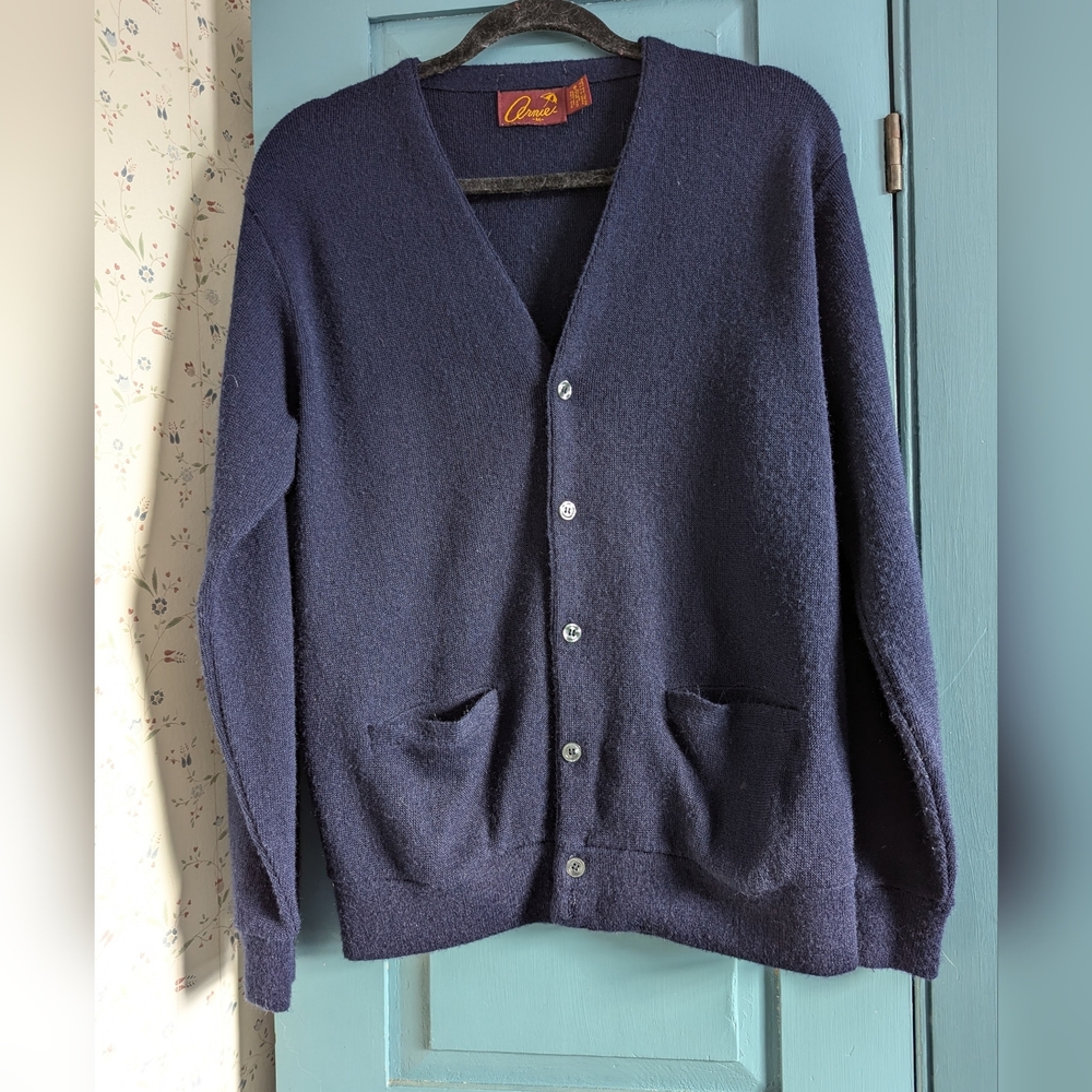 💙 Arnie Arnold Palmer M Cardigan Sweater pockets Unisex Grandpa core